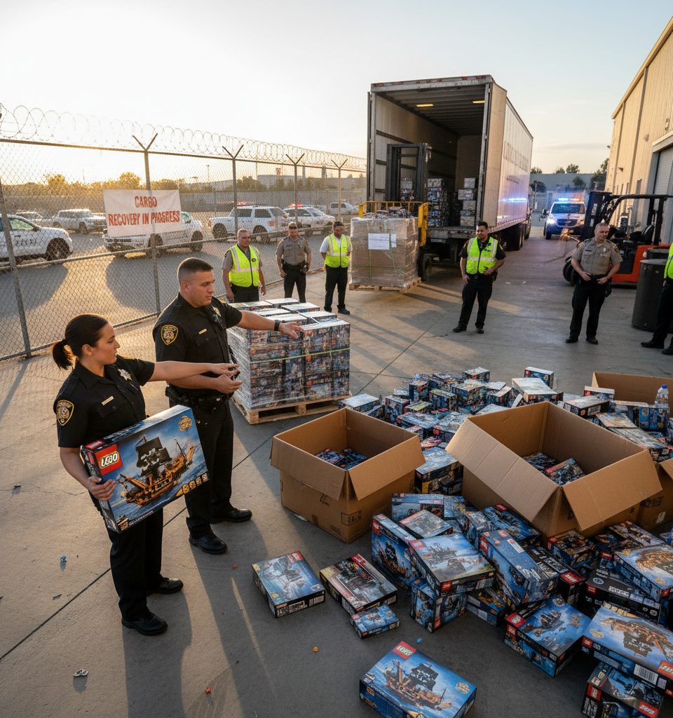 $1 Million Lego Heist Foiled: Deputies Recover Stolen Freight, Prevent Major Cargo Loss — AI-generated illustration
