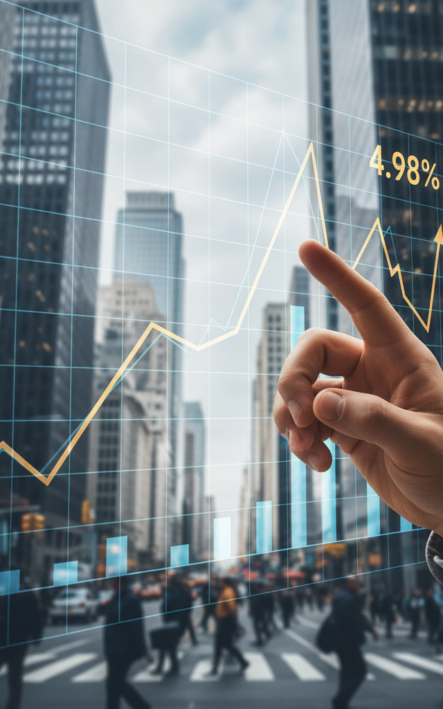 10-Year Treasury Nears 5%: Drivers Behind Rising Yields Under Scrutiny — AI-generated illustration