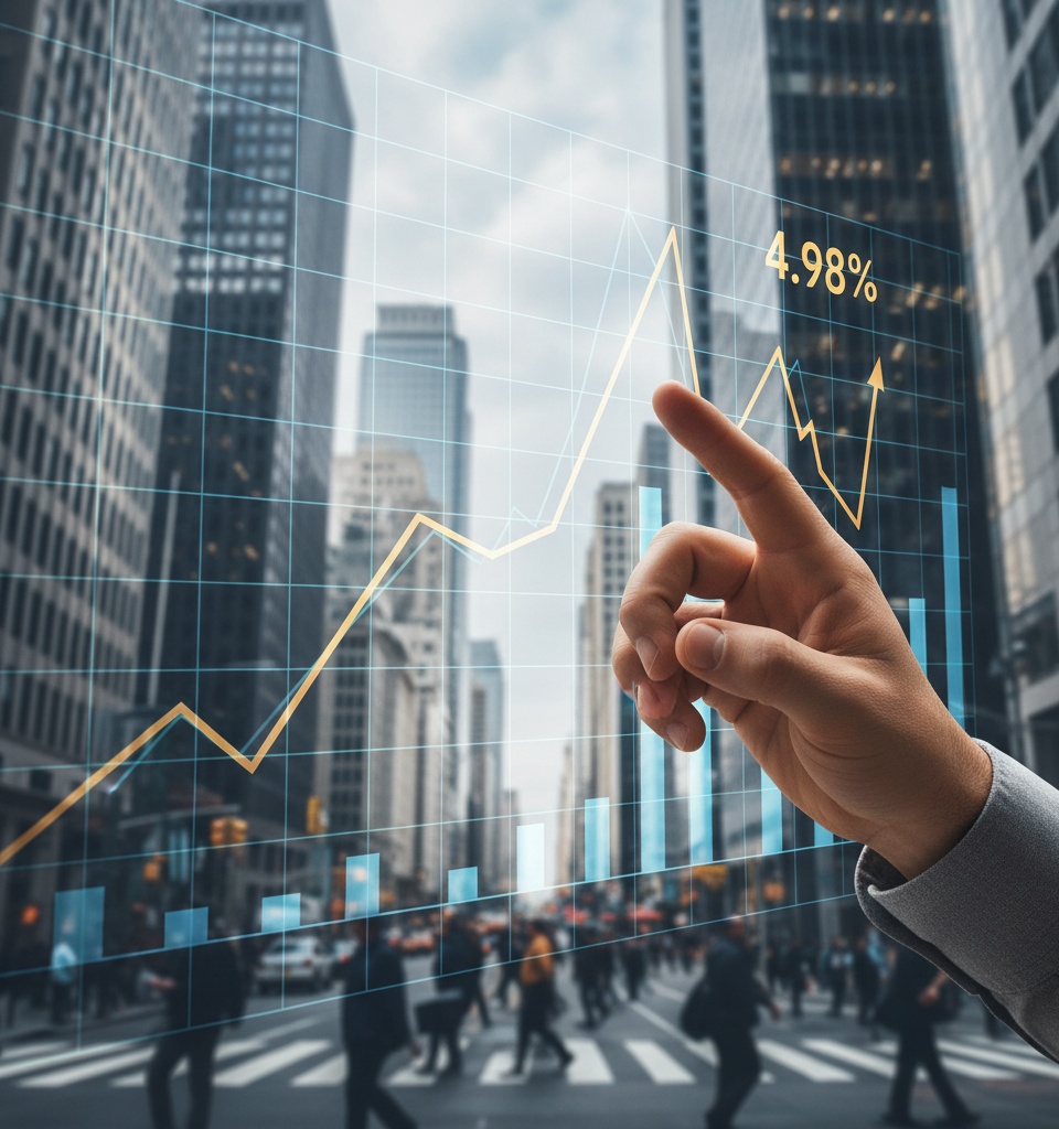 10-Year Treasury Nears 5%: Drivers Behind Rising Yields Under Scrutiny — AI-generated illustration