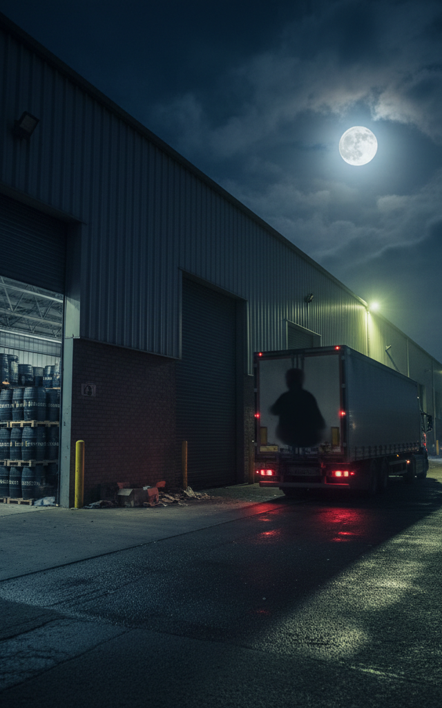 $277K Guinness Heist: Thieves Target UK Depot Twice in Two Hours — AI-generated illustration