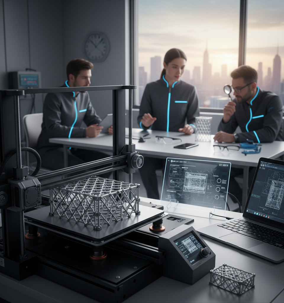 3D-Printed Batteries: The Future Solution to Device 'Battery Anxiety'? — AI-generated illustration