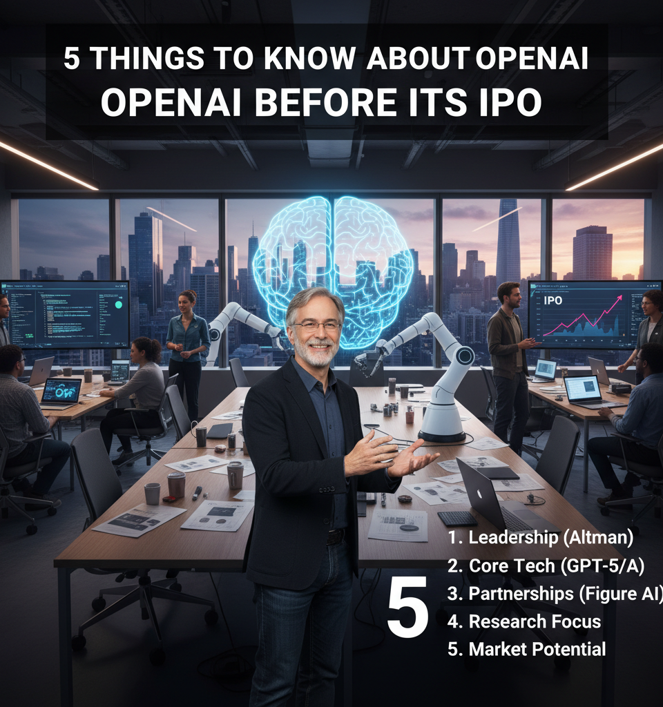 5 Things to Know About OpenAI Before Its IPO — AI-generated illustration