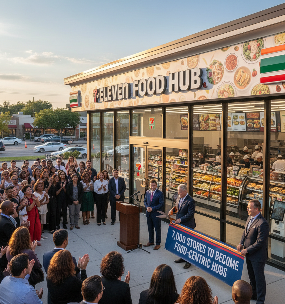 7-Eleven Unveils Major Retail Evolution: 7,000 Stores to Transform into "Food-Centric" Hubs — AI-generated illustration