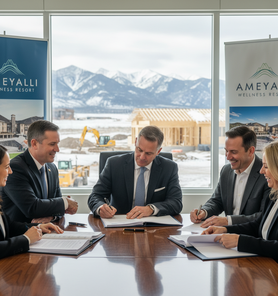 $95 Million Financing Secured for Ameyalli Wellness Resort Near Park City, Utah — AI-generated illustration