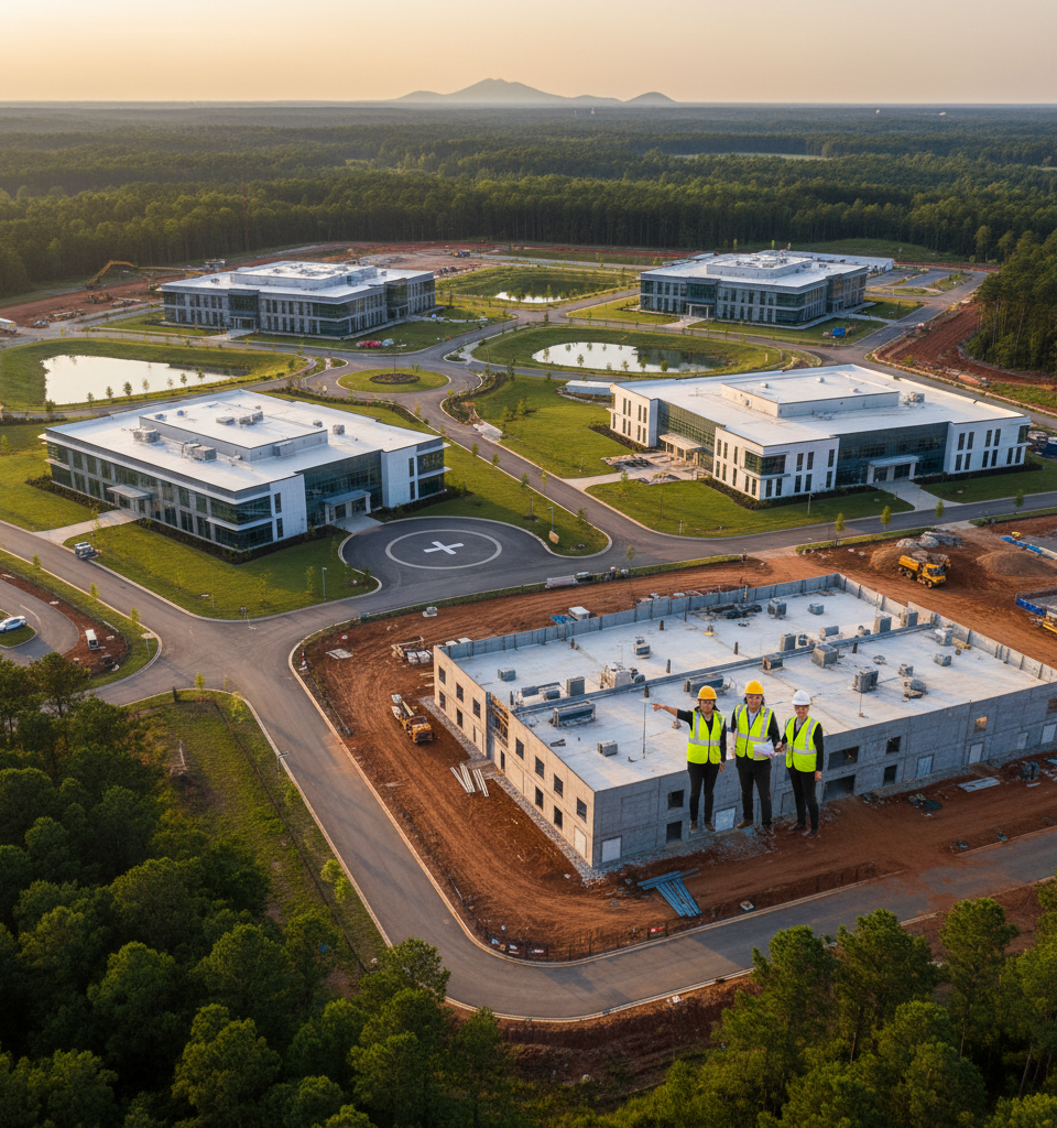 AbbVie Selects North Carolina for $1.4B Advanced Manufacturing Hub — AI-generated illustration