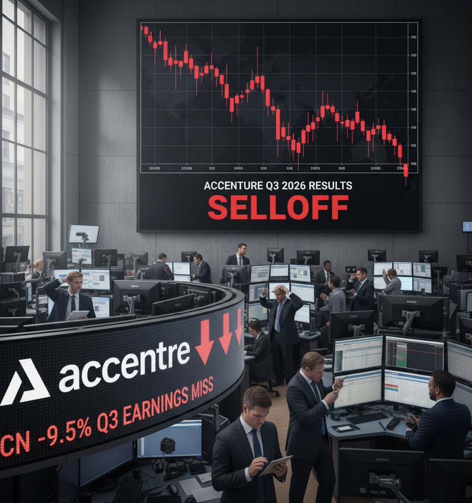 Accenture Q3 2026 Results Trigger Significant Stock Selloff — AI-generated illustration