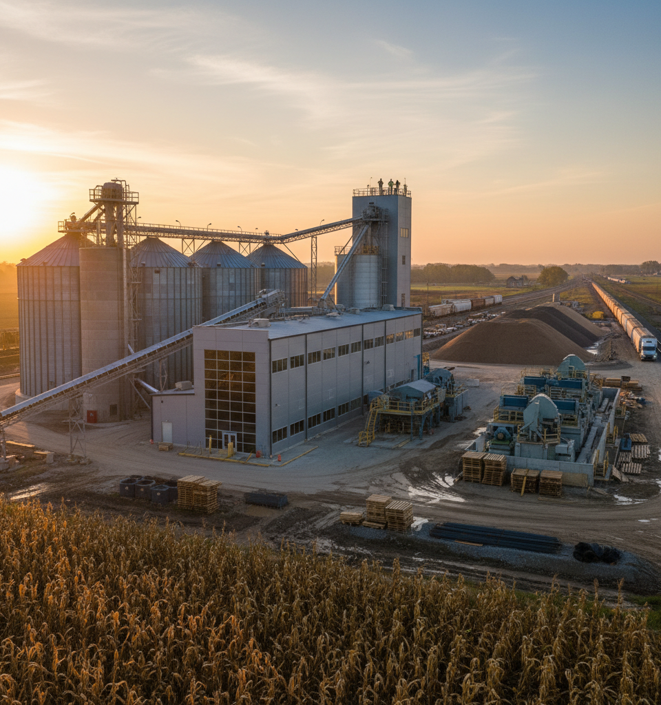 ADM Plans $100M Oilseed Crush Expansion Across Four U.S. Facilities — AI-generated illustration