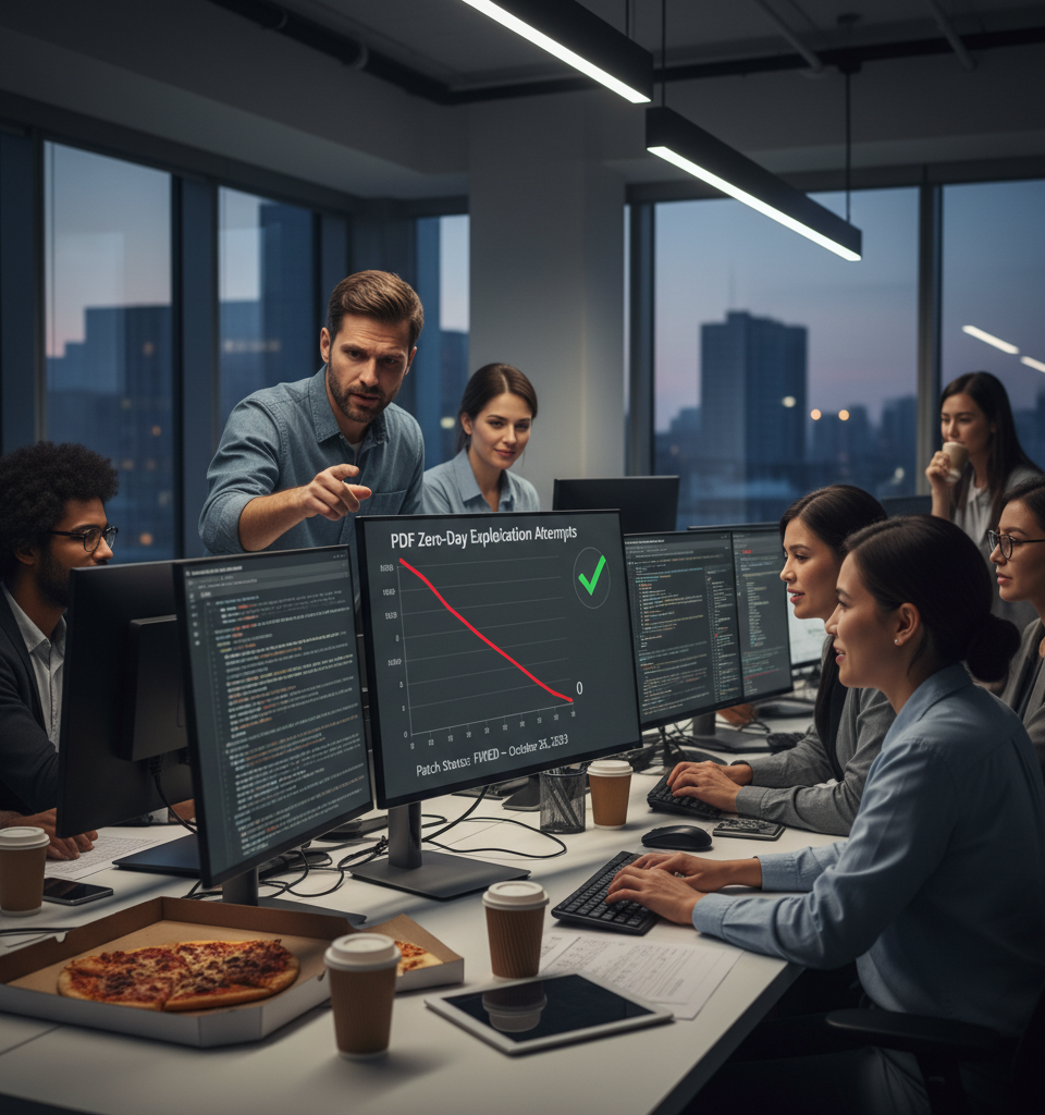 Adobe fixes PDF zero-day security bug that hackers have exploited for months — AI-generated illustration