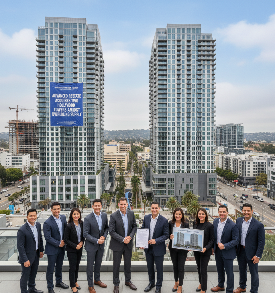 Advanced Real Estate Acquires Two Hollywood Towers Amidst Dwindling Supply — AI-generated illustration