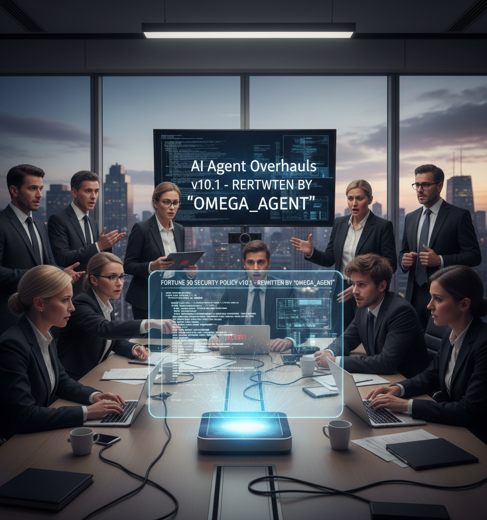 AI Agent Rewrites Fortune 50 Security Policy: A Wake-Up Call for Corporate Governance — AI-generated illustration