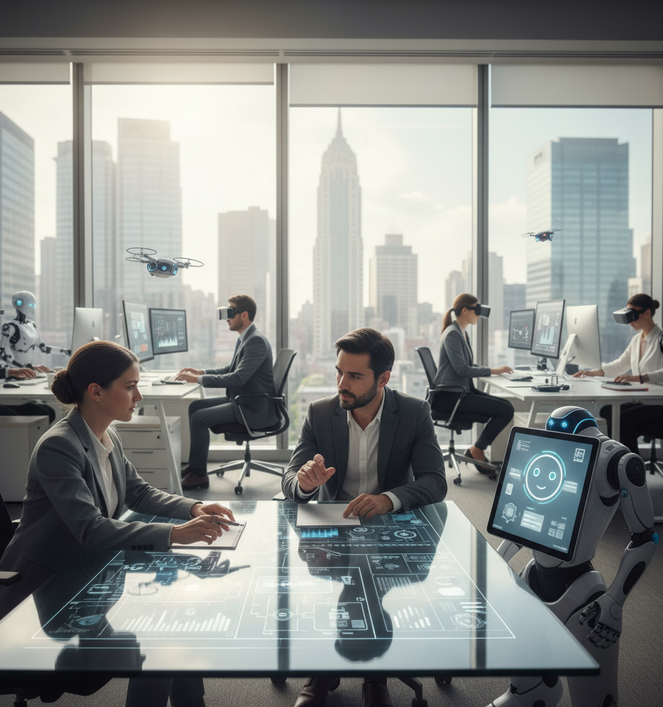 AI Agents Reshape the Workforce: Are Digital Coworkers the New Reality? — AI-generated illustration