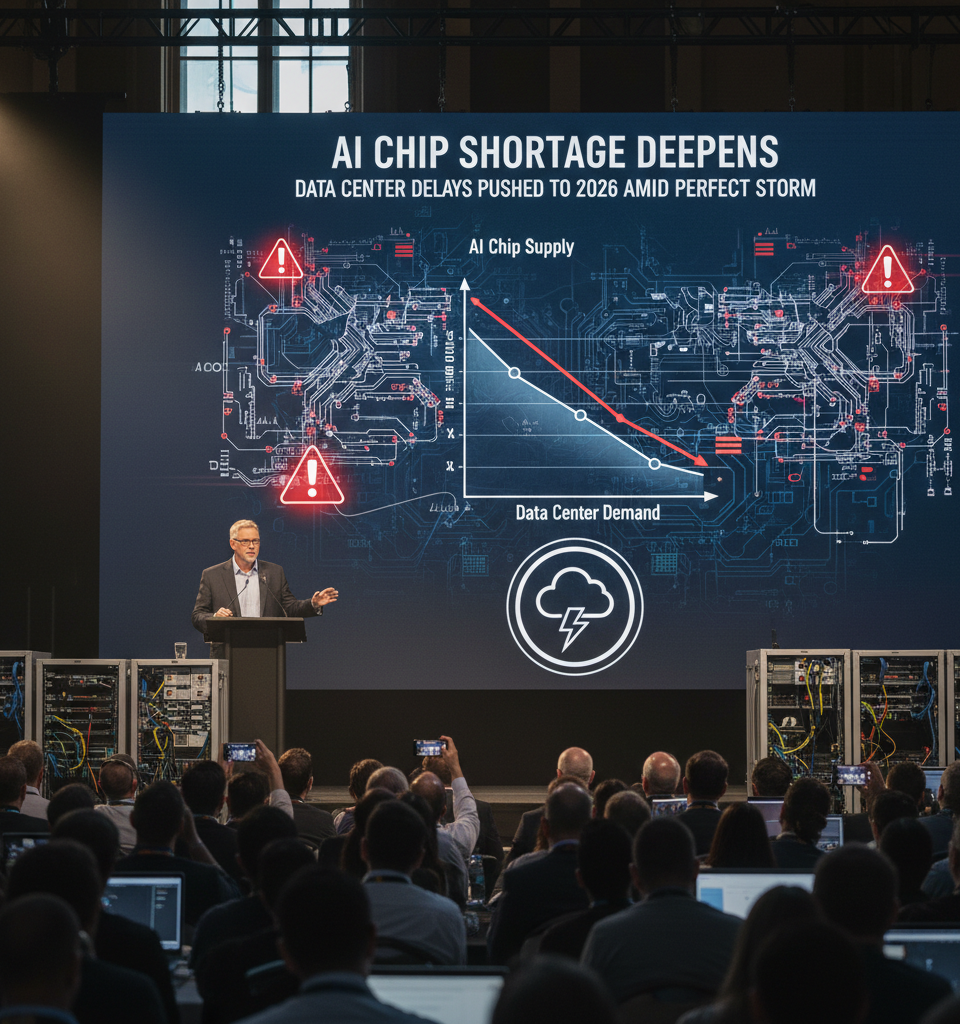 AI Chip Shortage Deepens: Data Center Delays Pushed to 2026 Amid Perfect Storm — AI-generated illustration