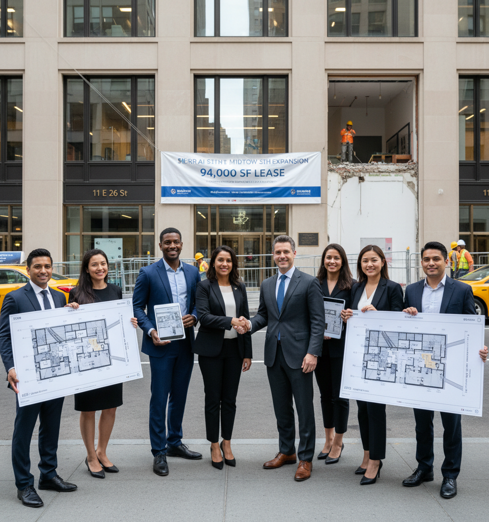 AI Innovator Sierra Seals Massive 94,000-SF Midtown South Lease, Signaling NYC Expansion — AI-generated illustration