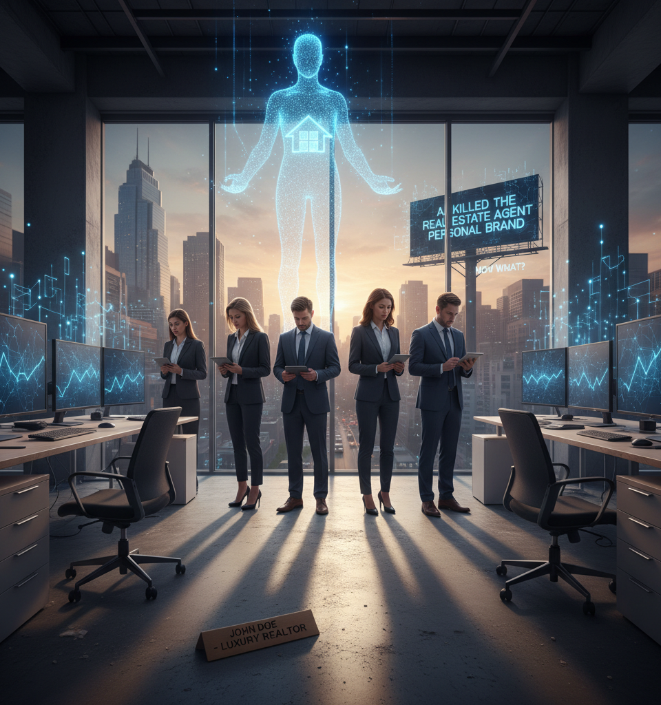 AI killed the real estate agent personal brand — now what? — AI-generated illustration