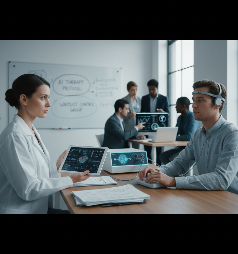 AI & Mental Health Research: The Critical Debate Over Waitlist Controls in Empirical Studies — AI-generated illustration