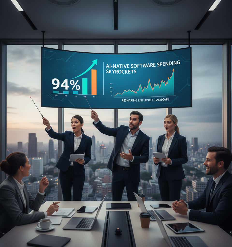 AI-Native Software Spending Skyrockets 94%, Reshaping Enterprise Landscape — AI-generated illustration