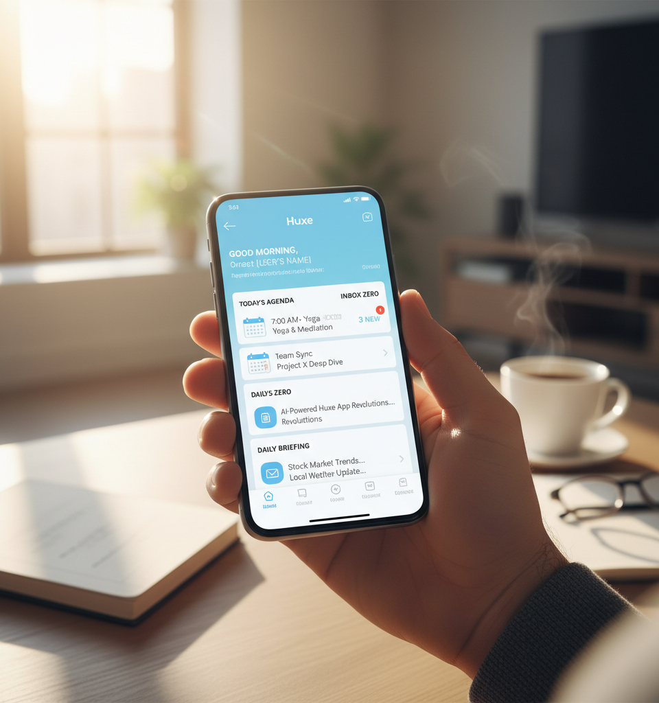 AI-Powered Huxe App Revolutionizes Morning Routines, Enhancing Organization and Productivity for Users — AI-generated illustration