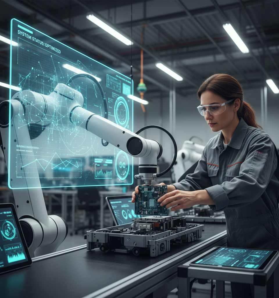 AI propels collaborative robots into new applications, enhancing simplicity and intelligence — AI-generated illustration