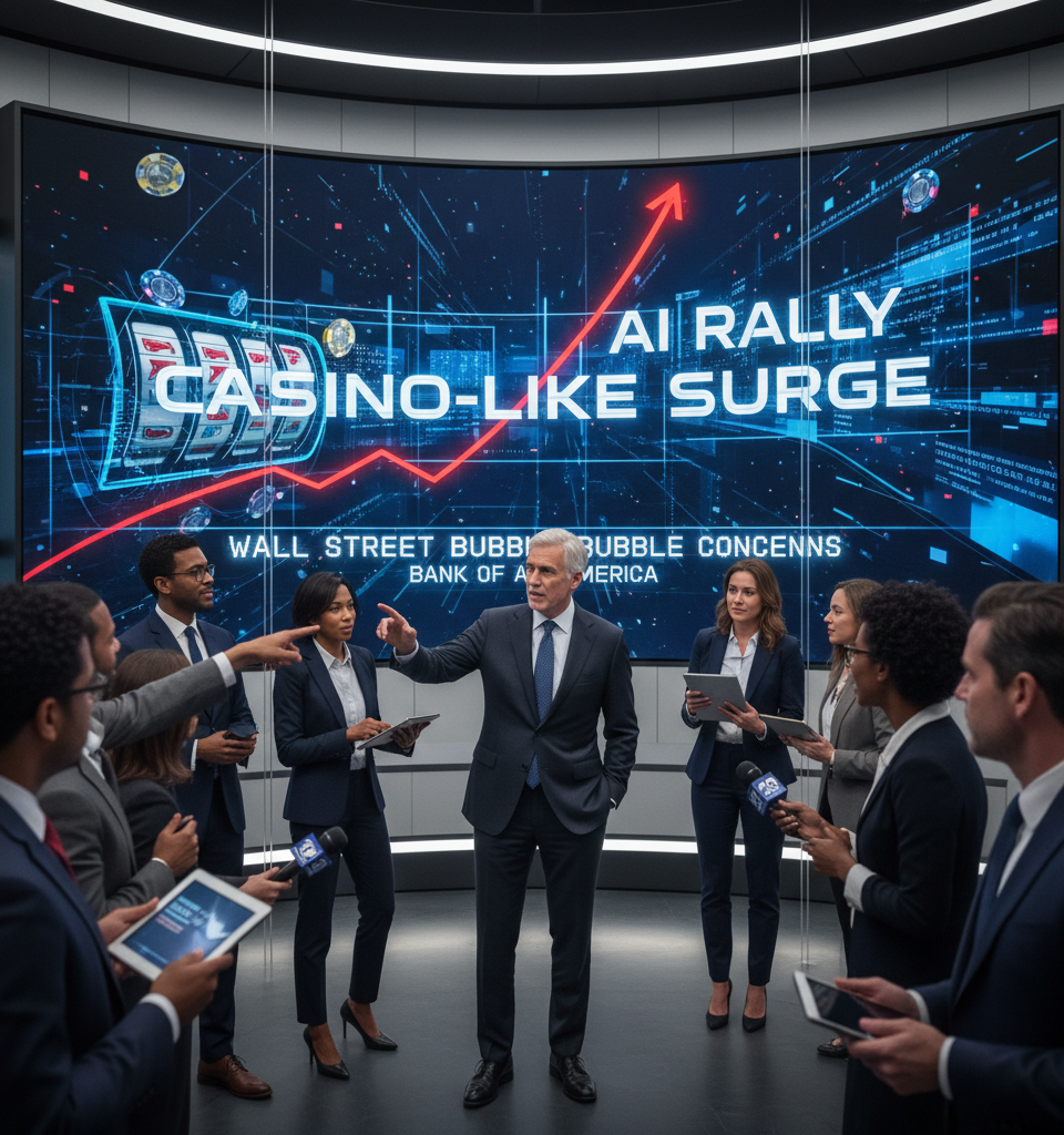 AI Rally's 'Casino-Like' Surge Sparks Wall Street Bubble Concerns — AI-generated illustration