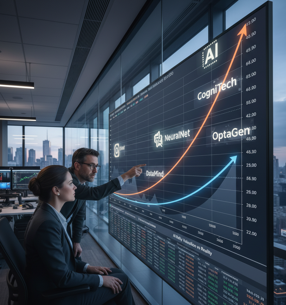 AI Rally's Valuation Echoes Dot-Com Bubble, But Underlying Fundamentals Diverge — AI-generated illustration
