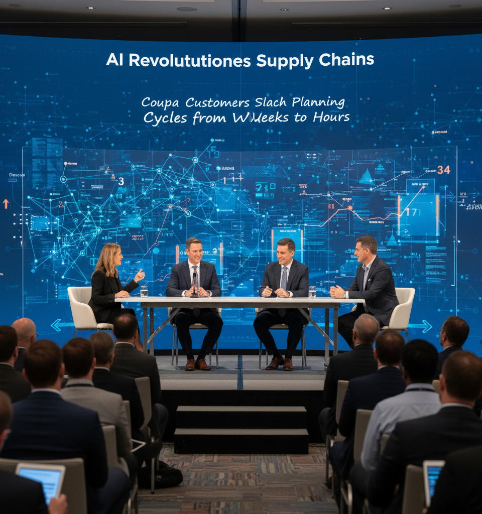 AI Revolutionizes Supply Chains: Coupa Customers Slash Planning Cycles from Weeks to Hours — AI-generated illustration