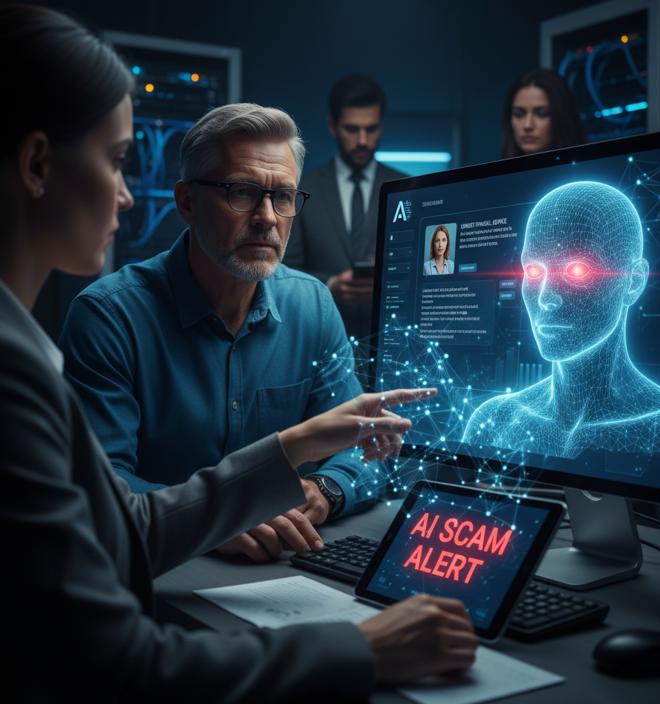 AI's Deceptive Ascent: Sophisticated Scams Exploit Human Vulnerabilities, Experts Warn — AI-generated illustration
