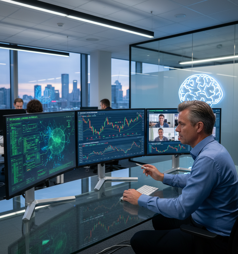 AI's Edge: Intelligent Investing Blends Machine Learning with Human Acumen for Market Foresight — AI-generated illustration
