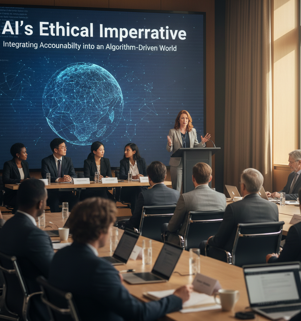 AI's Ethical Imperative: Integrating Accountability into an Algorithm-Driven World — AI-generated illustration