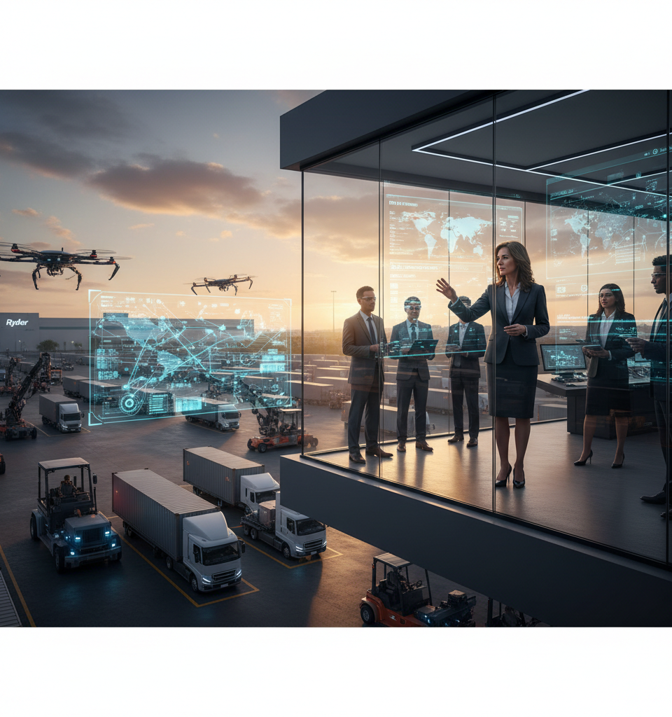 AI's Fourth Wave Transforms Logistics: Ryder's CPTO on the Future of Freight Tech — AI-generated illustration