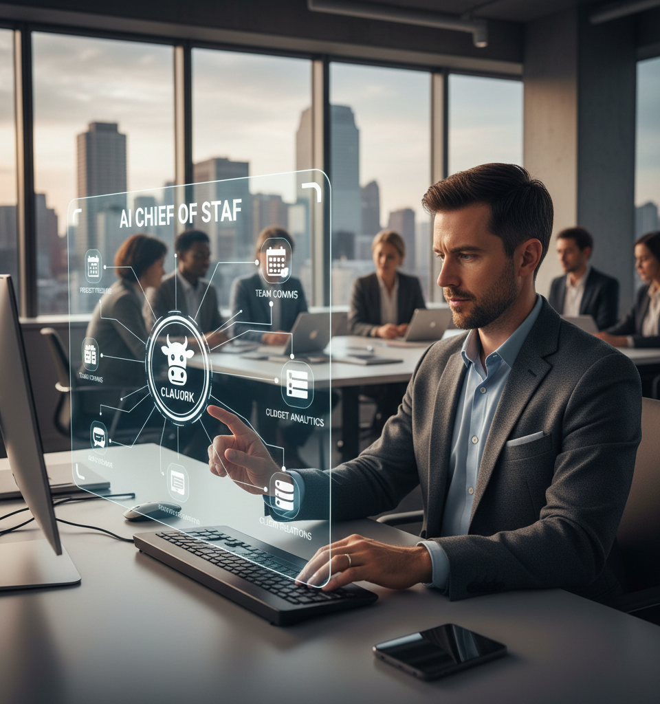 AI's New Frontier: Audie Chamberlain Engineers a 'Chief of Staff' with Claude Cowork — AI-generated illustration