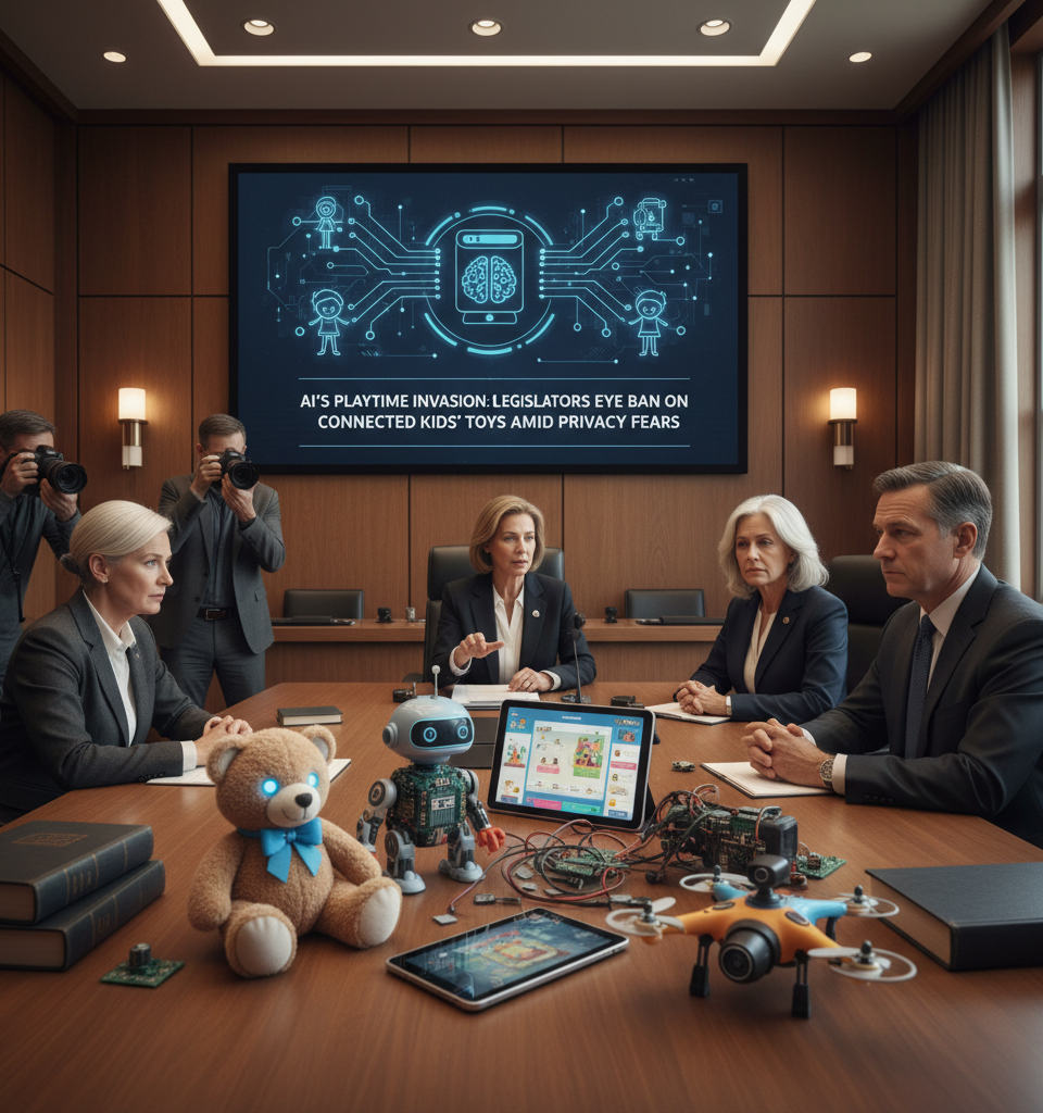 AI's Playtime Invasion: Legislators Eye Ban on Connected Kids' Toys Amid Privacy Fears — AI-generated illustration