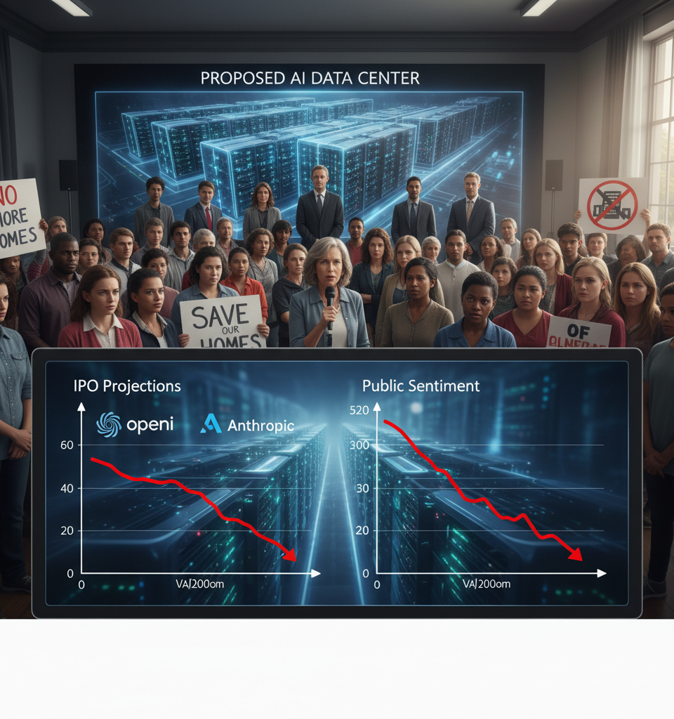 AI's Reputation Crisis: Public Backlash Threatens IPO Dreams Amidst Data Center Boom — AI-generated illustration