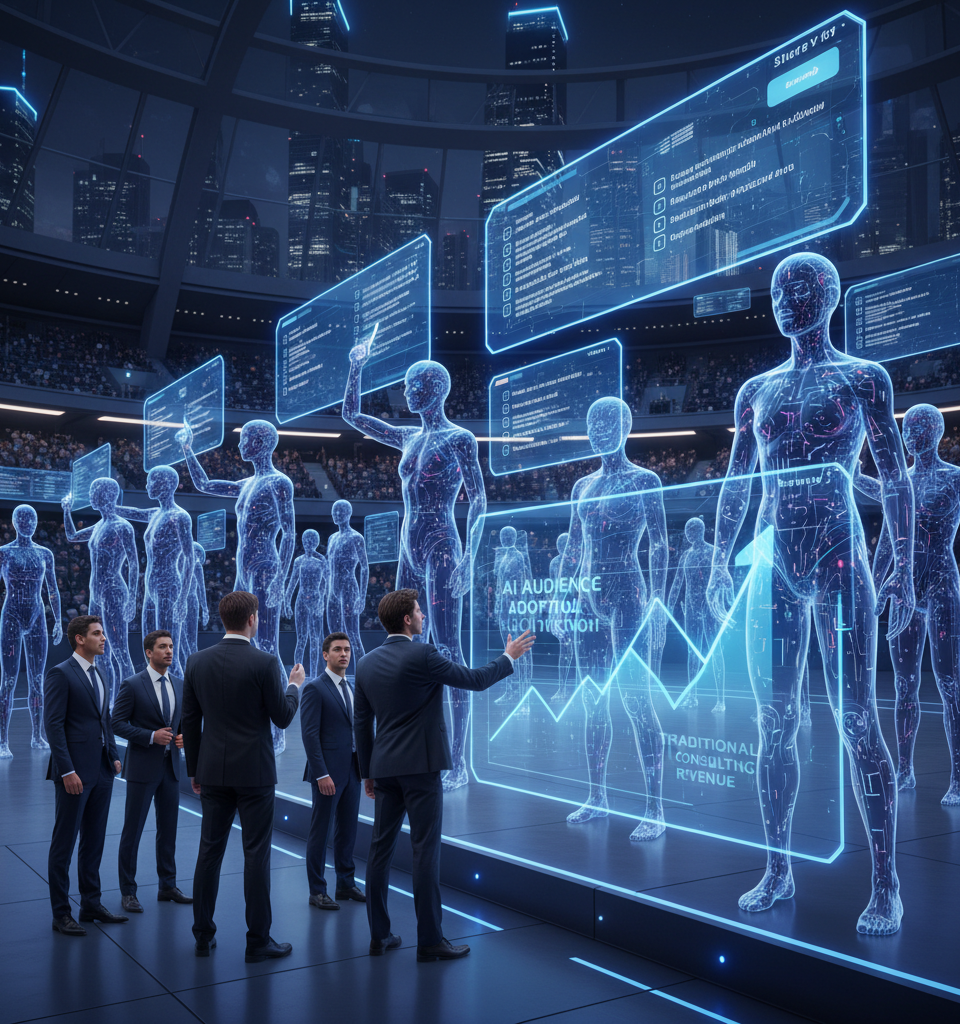 AI's Rise: Synthetic Audiences Threaten to Reshape the Consulting Industry Landscape — AI-generated illustration