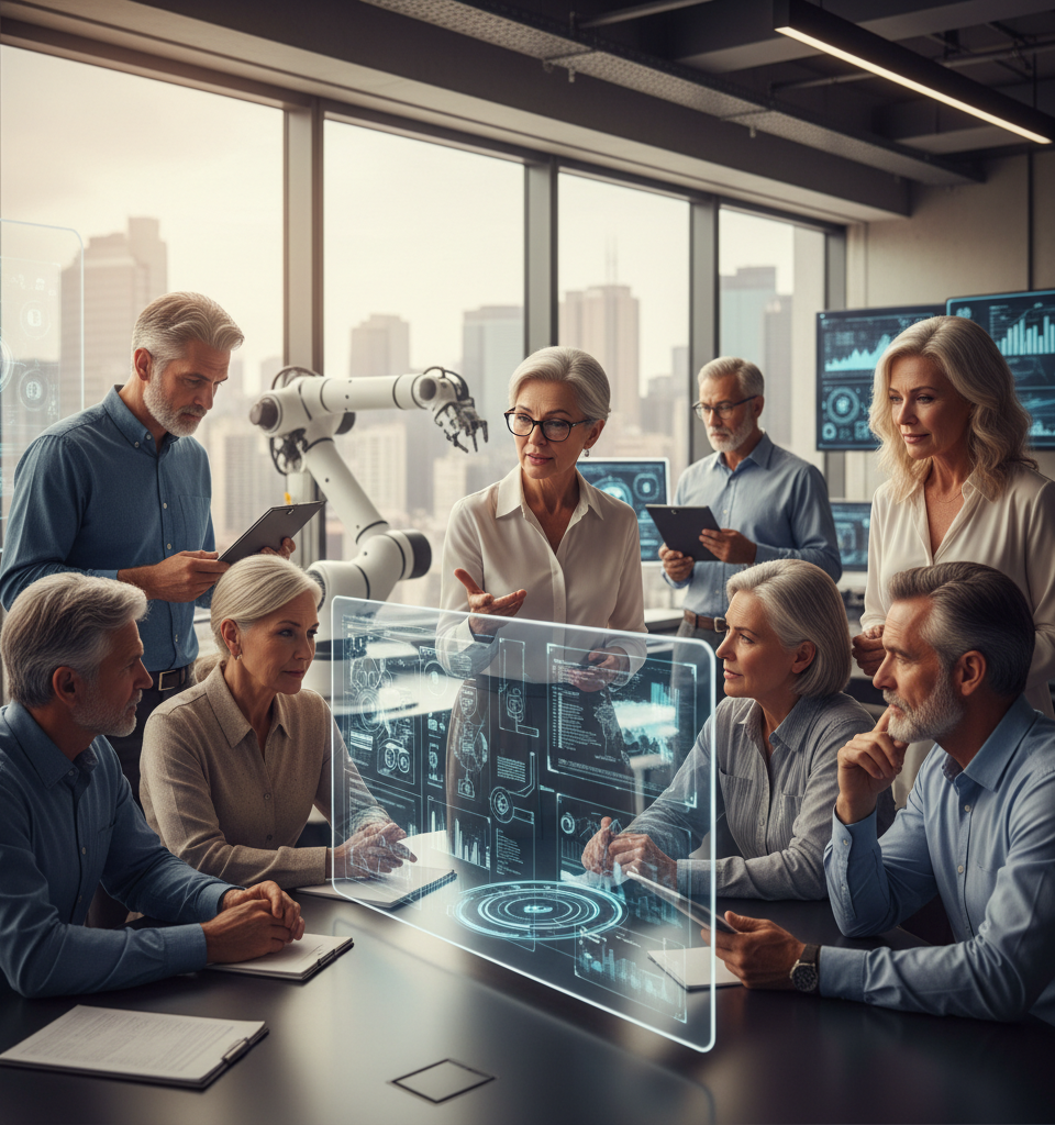 AI's Transformative Influence: Shifting Job Market Leverage Towards Experienced Workers — AI-generated illustration