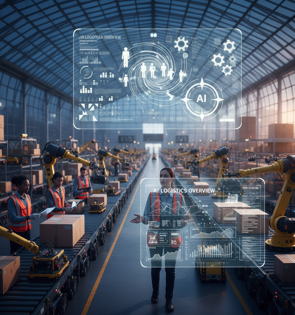 AI's Transformative Role in Logistics: Navigating the 'Job Apocalypse' Narrative — AI-generated illustration