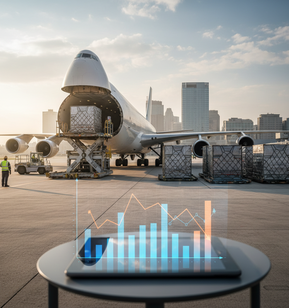 Air Cargo Rates Continue Decline; Shippers Opt for Short-Term Contracts — AI-generated illustration