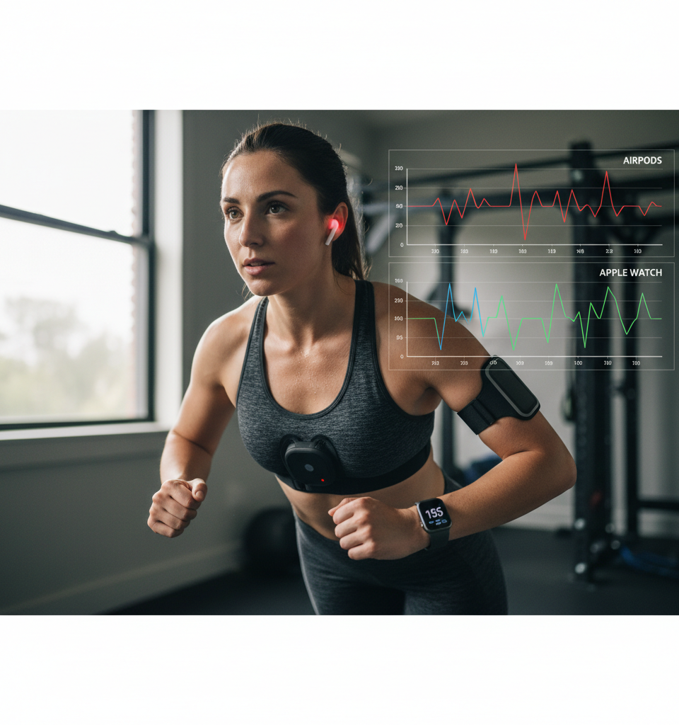 AirPods' Heart Rate Monitoring: A Critical Look at Accuracy for Fitness Enthusiasts — AI-generated illustration