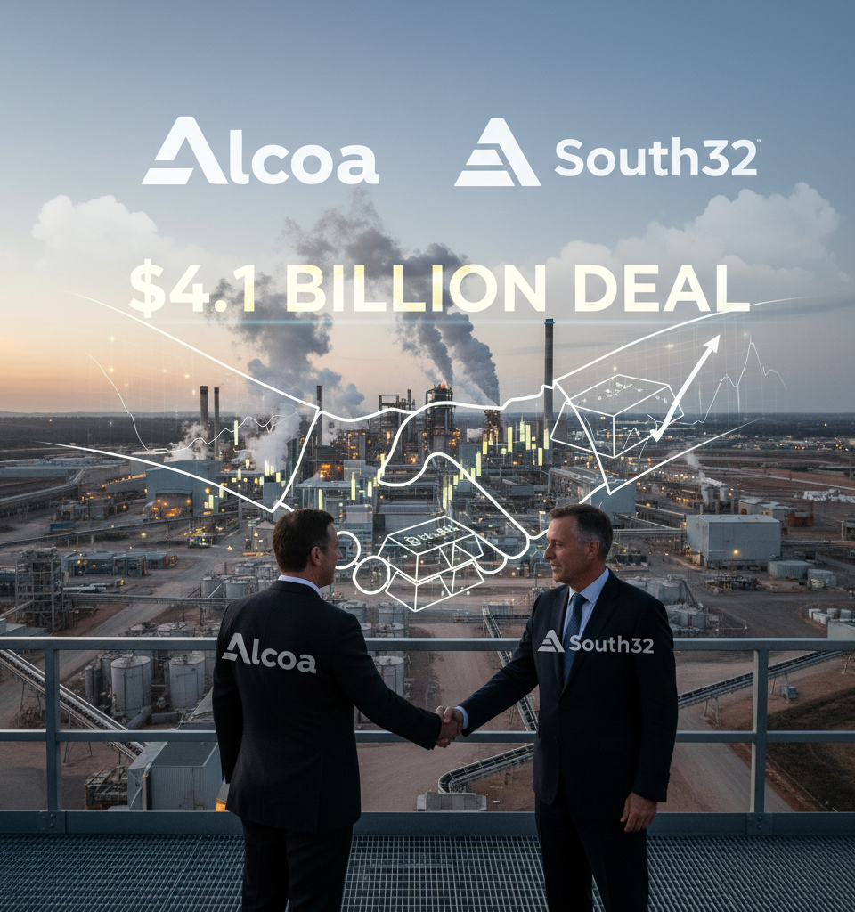 Alcoa Poised to Acquire South32 Aluminum Assets in $4.1 Billion Deal — AI-generated illustration