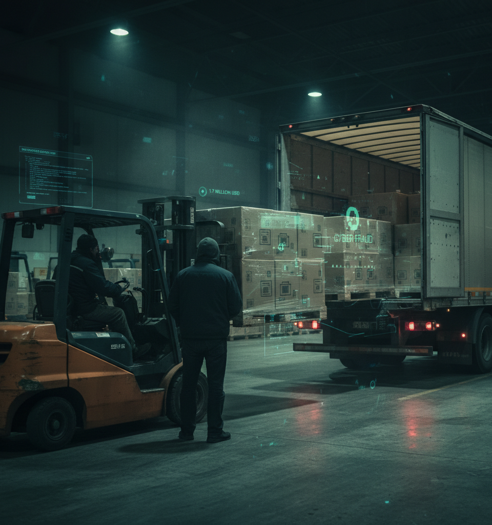 Alleged $1.7 Million Condom Heist Highlights Rising Cyber Fraud in Logistics Sector — AI-generated illustration