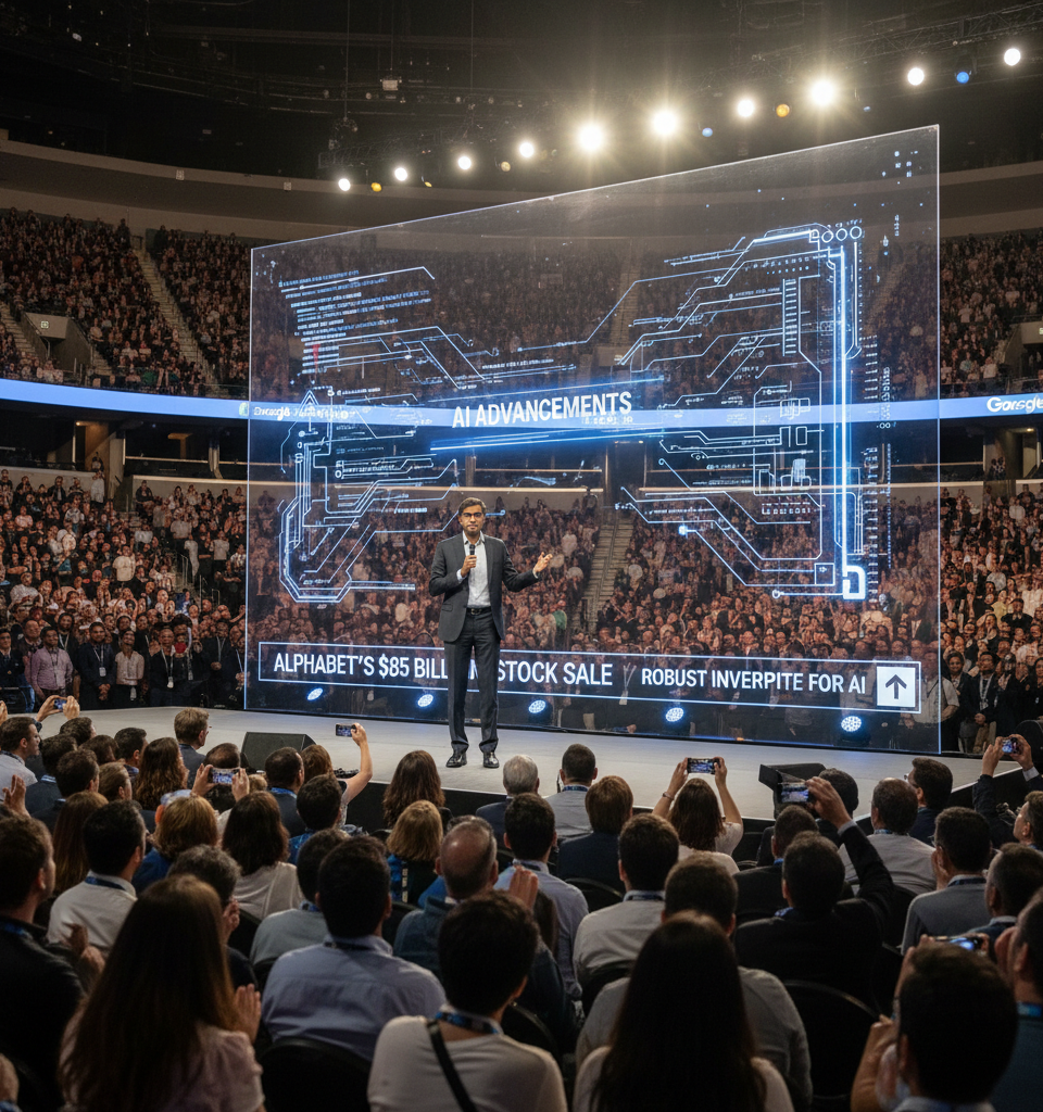 Alphabet's Record $85 Billion Stock Sale Signals Robust Investor Appetite for AI — AI-generated illustration