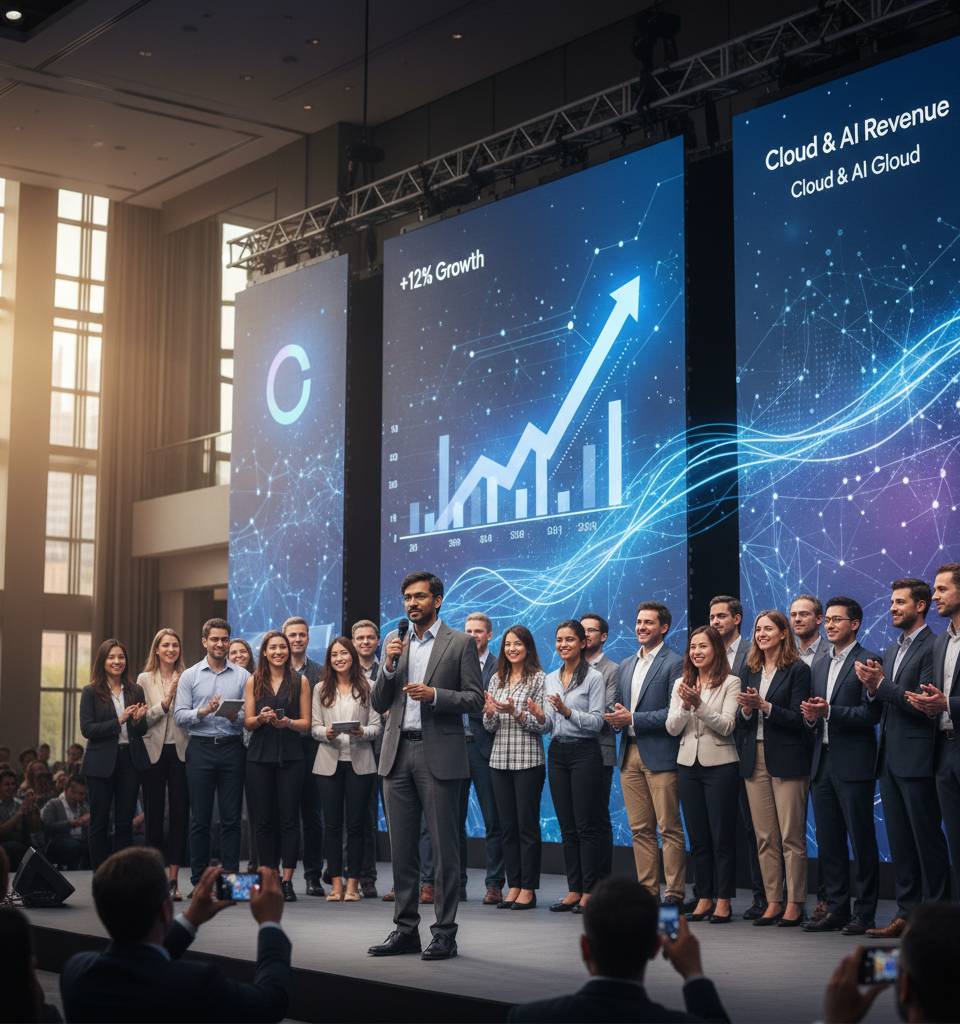 Alphabet Surges on Q1 Results: Cloud & AI Investments Drive Double-Digit Growth — AI-generated illustration