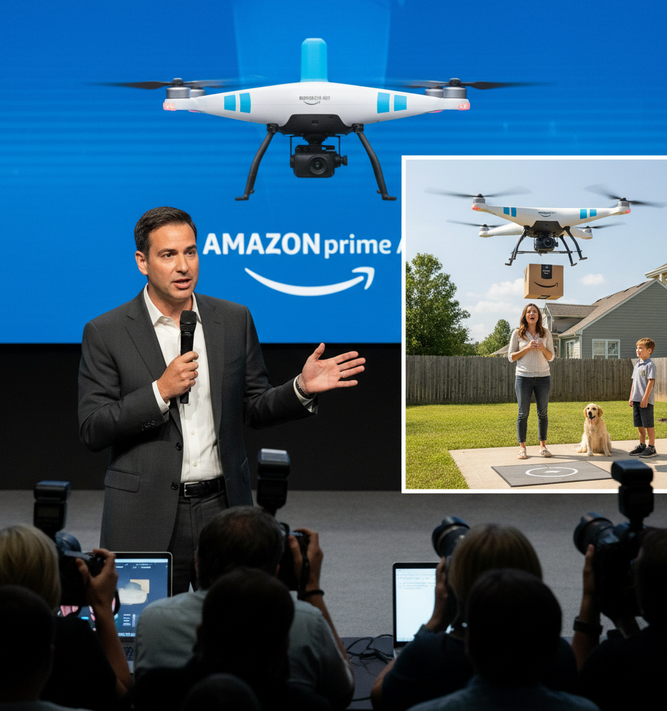 Amazon Accelerates Drone Delivery Rollout, Targeting Widespread Adoption by 2025 — AI-generated illustration