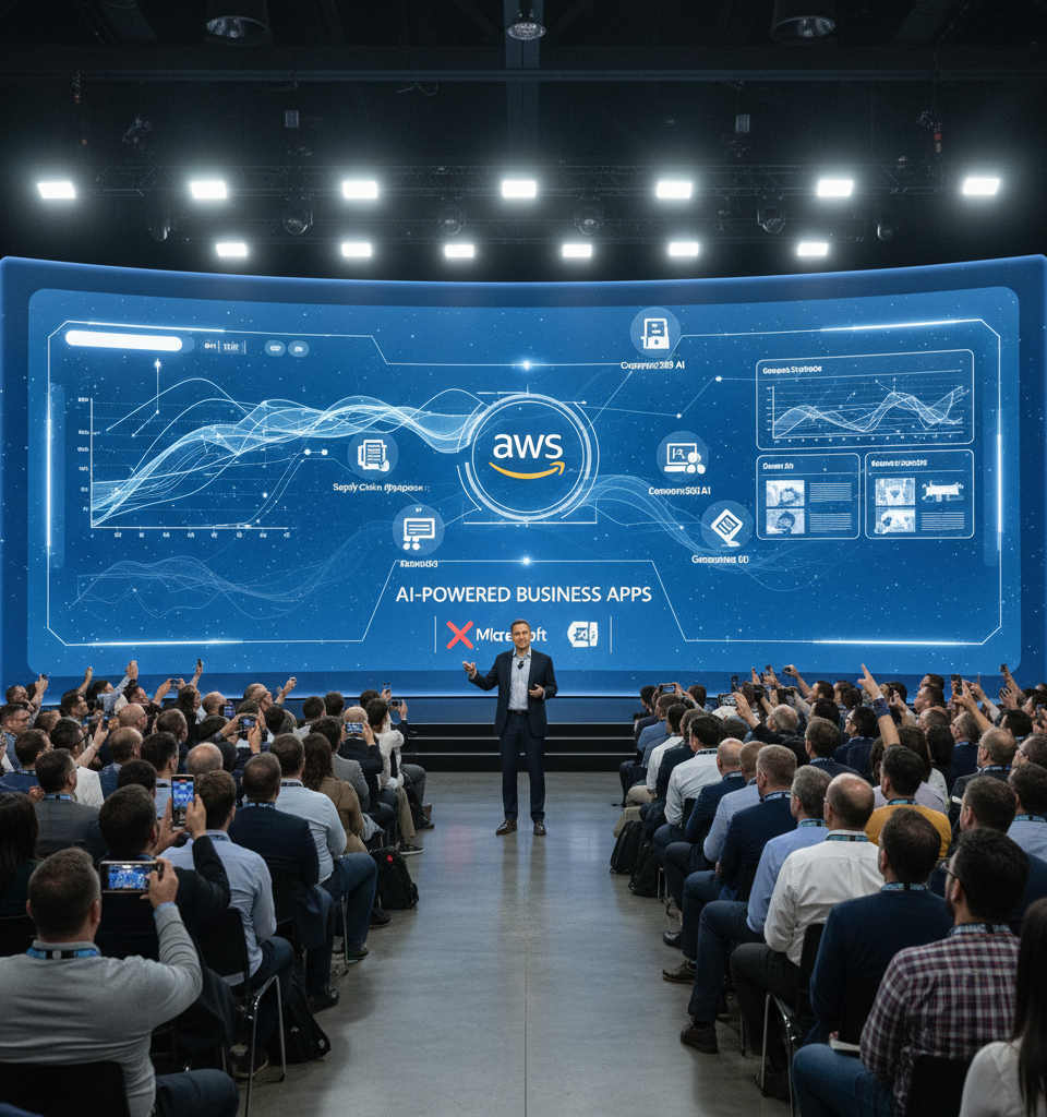 Amazon AWS Challenges Microsoft, Oracle with AI-Powered Business Apps amid SaaS Market Shift — AI-generated illustration