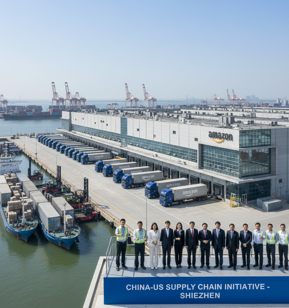 Amazon Enhances China-US Supply Chain with New Shenzhen Distribution Center — AI-generated illustration