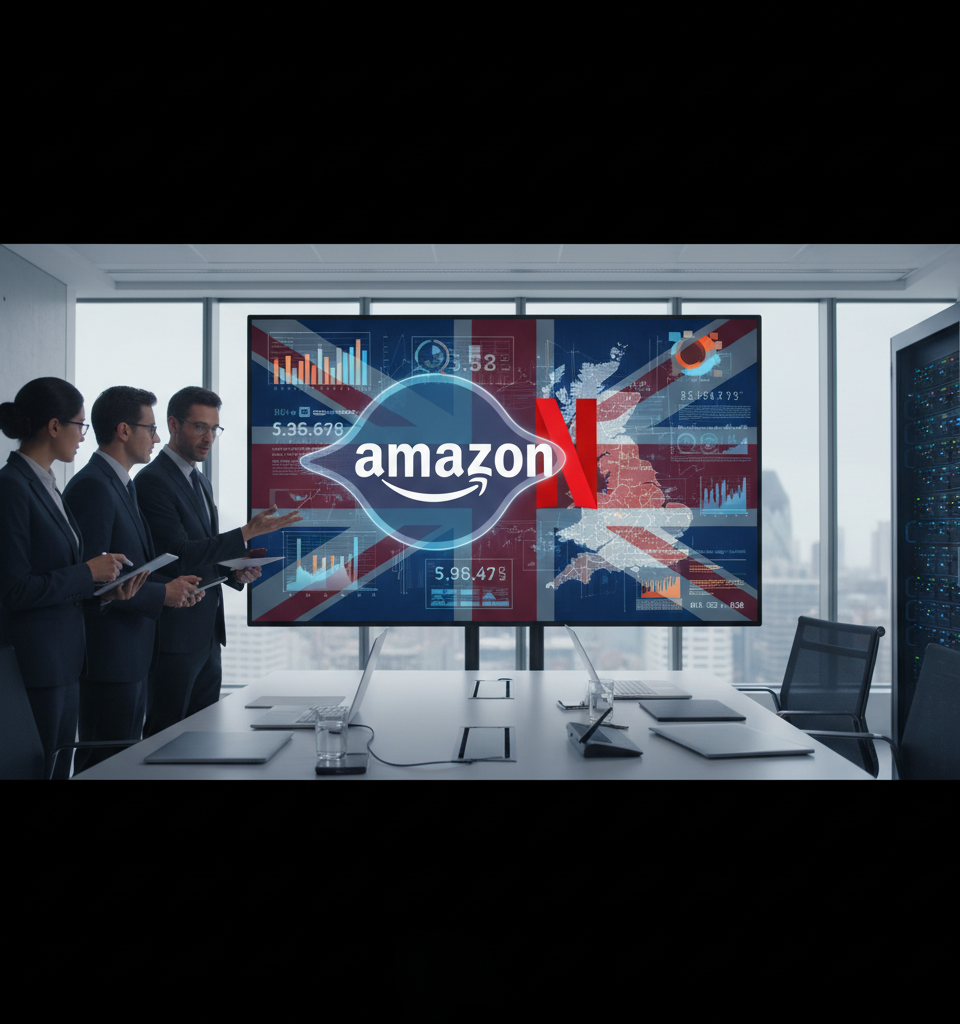 Amazon Integrates Audience Data with Netflix UK Ad Inventory, Signaling Aggressive CTV Domination Push — AI-generated illustration