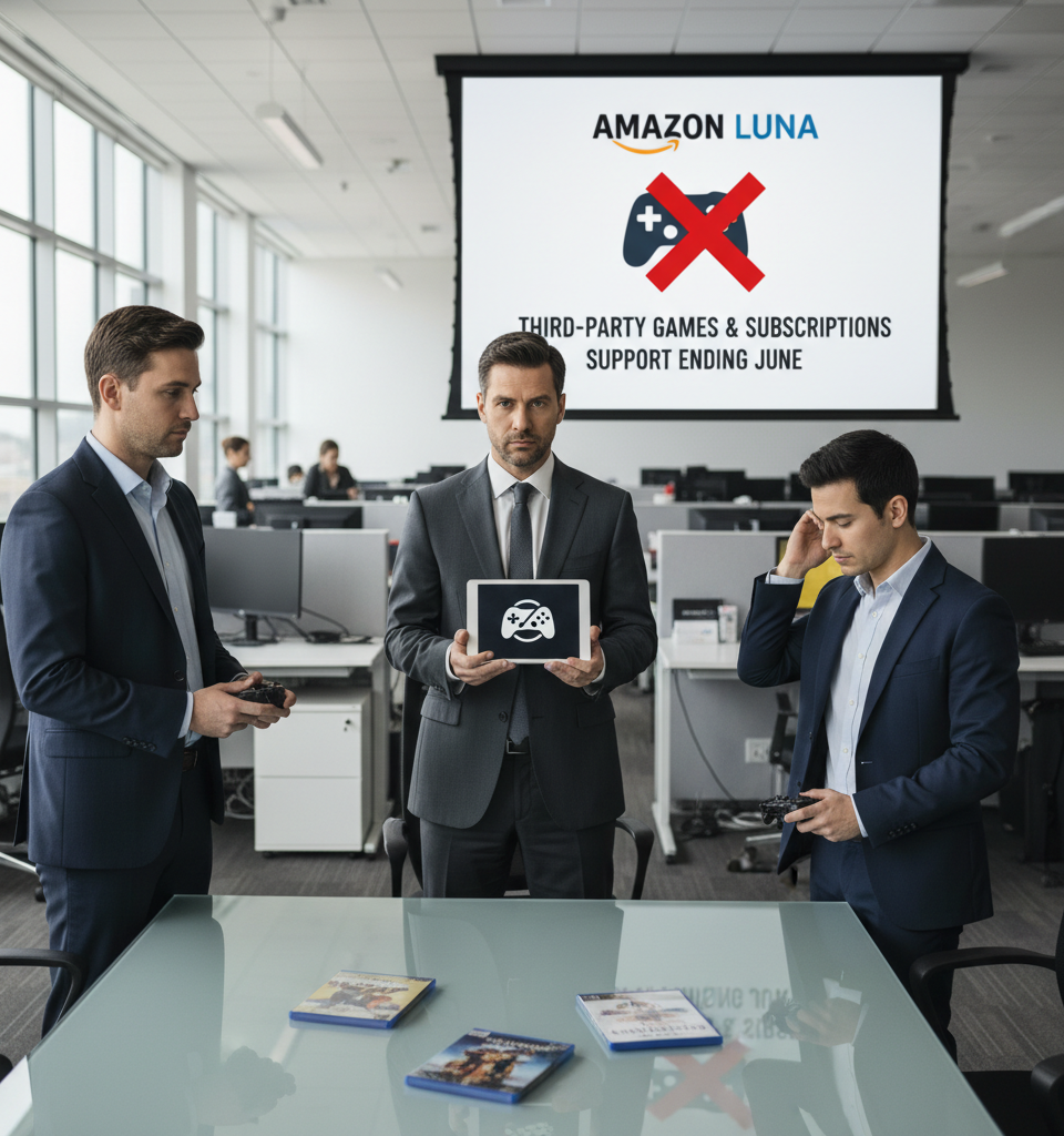 Amazon Luna to Drop Support for Third-Party Games and Subscriptions in June — AI-generated illustration