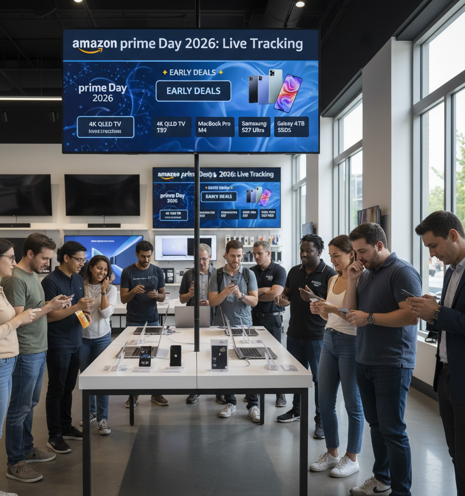 Amazon Prime Day 2026: Live Tracking of Early Deals on Tech Anticipated by Shoppers — AI-generated illustration