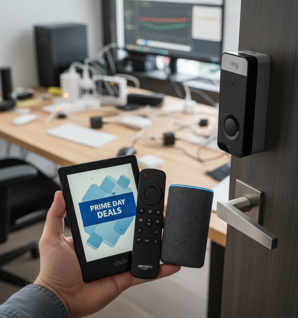Amazon Prime Day: A Gadget Reviewer's Top Picks for Deals on Kindle, Echo, Ring, and Fire TV — AI-generated illustration