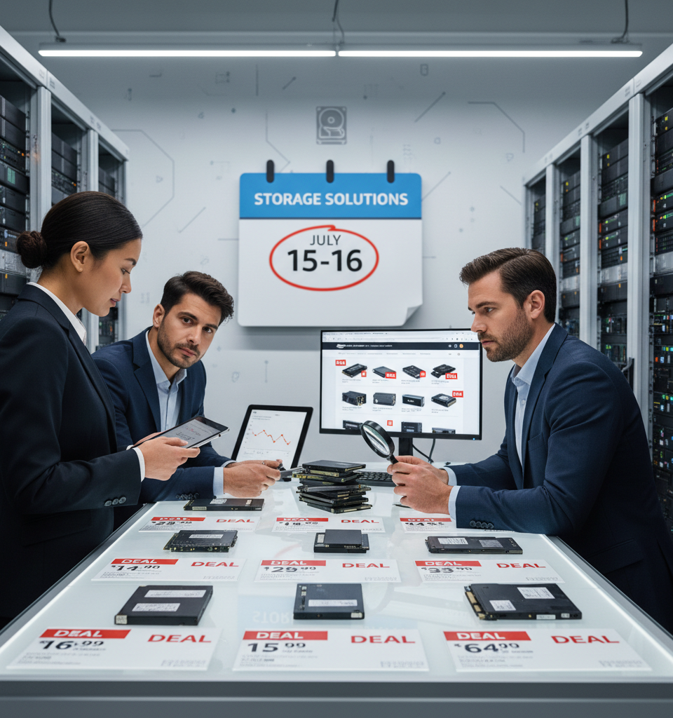 Amazon Prime Day Approaches: Storage Experts Note Significant SSD Price Cuts — AI-generated illustration