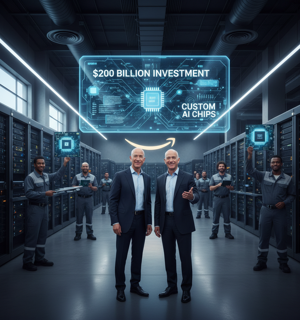Amazon's AI Surge: From Cloud Giant to Contender with $200B Investment & Custom Chips — AI-generated illustration